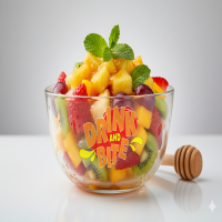 الفواكه بالعسل والنعناع