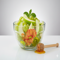 التفاح الأخضر وعنب